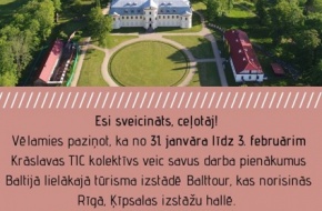 Meklē Krāslavas tūrisma piedāvājumu Rīgā!